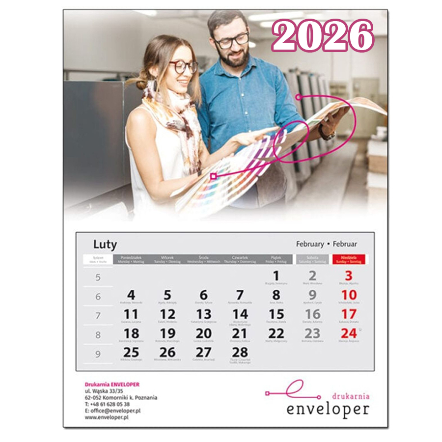 kalendarze jednodzielne 2024